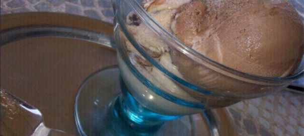 Veganes Eis (im Eiscafé Gamba, Ahlen)