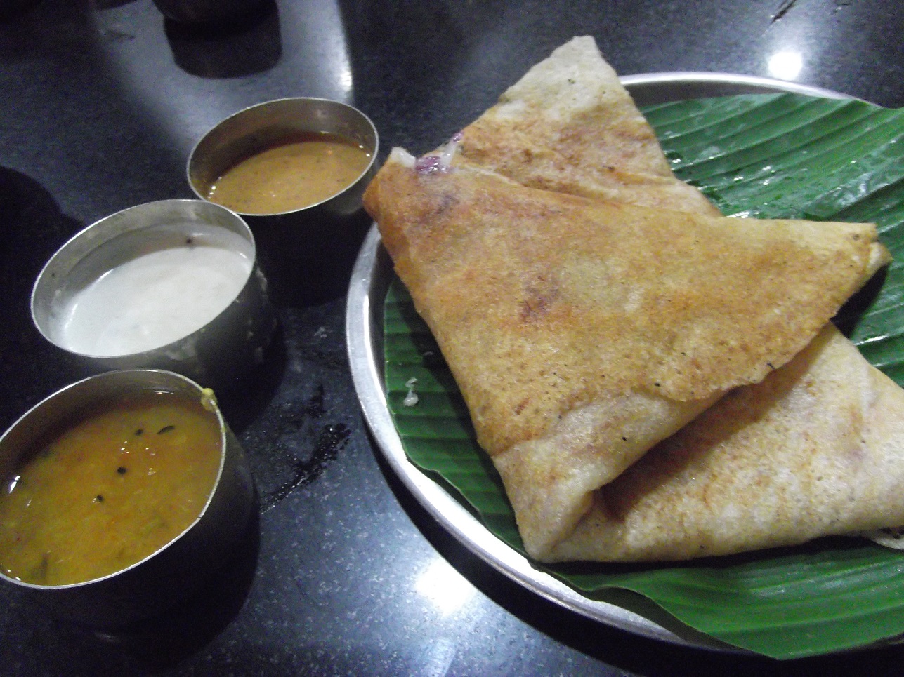 Onion Dosa (im New Sun Rise, Koot Road, Indien)